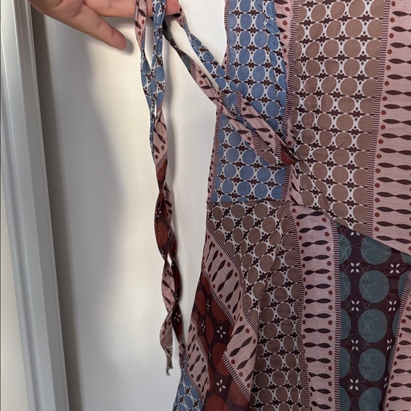 Boho Print Ruffle Hem Mini Dress - Picture 5 of 17